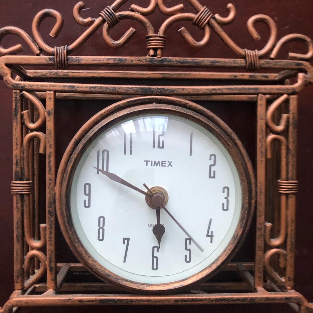 Timex Copper-Toned Decorative Wall Clock